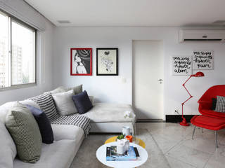 Apartamento RR, Duda Senna Arquitetura e Decoração Duda Senna Arquitetura e Decoração Modern Living Room