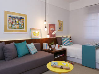 Dormitório AD, Duda Senna Arquitetura e Decoração Duda Senna Arquitetura e Decoração Modern Bedroom