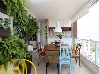 Apartamento LD, Duda Senna Arquitetura e Decoração Duda Senna Arquitetura e Decoração Patios & Decks