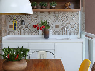 Apartamento LD, Duda Senna Arquitetura e Decoração Duda Senna Arquitetura e Decoração Patios & Decks