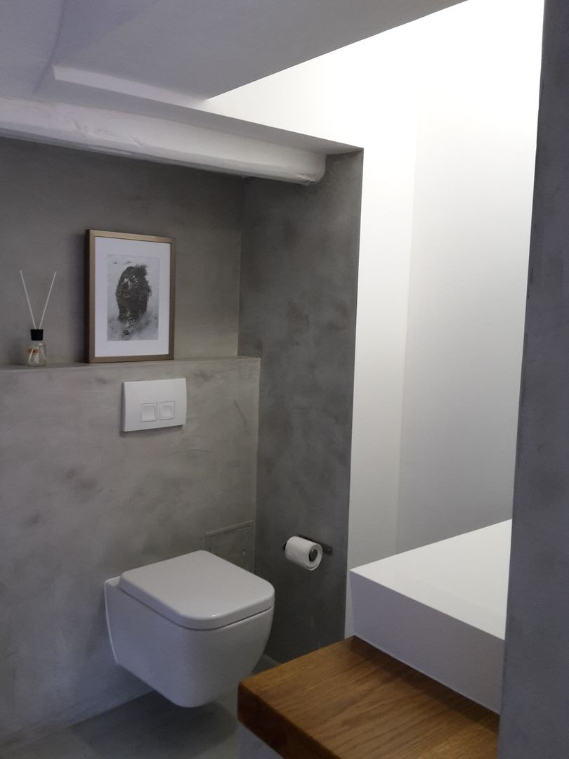 Beton Cire Bad homify Modern Bathroom Beton Cire,Microcement,Beton Oberfläche,Wasserdichter Putz,Beton Design,fugenlos,fugenlose Gestaltung