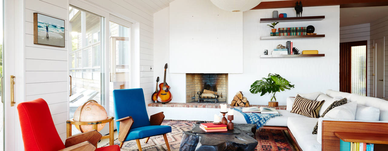 Old Montauk Highway House, SA-DA Architecture SA-DA Architecture Modern Living Room