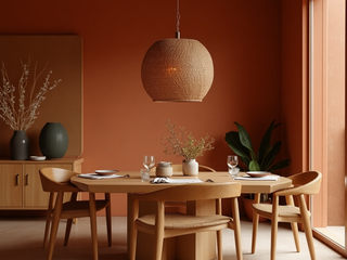 Warm terracotta-toned dining room , Desirée Vaquier_homify Desirée Vaquier_homify Modern Dining Room