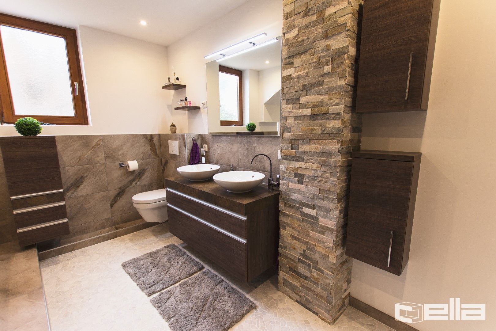 Ein Bad mit Individuellem Design München Waldperlach Cella GmbH Modern Bathroom Tiles Badplanung,Badsanierung,Cella,Cella GmbH,3D Badplanung,Badplanung München,Badsanierung München,neues Bad,Villeroy&Boch,begehbare Dusche,begehbar,Hansa