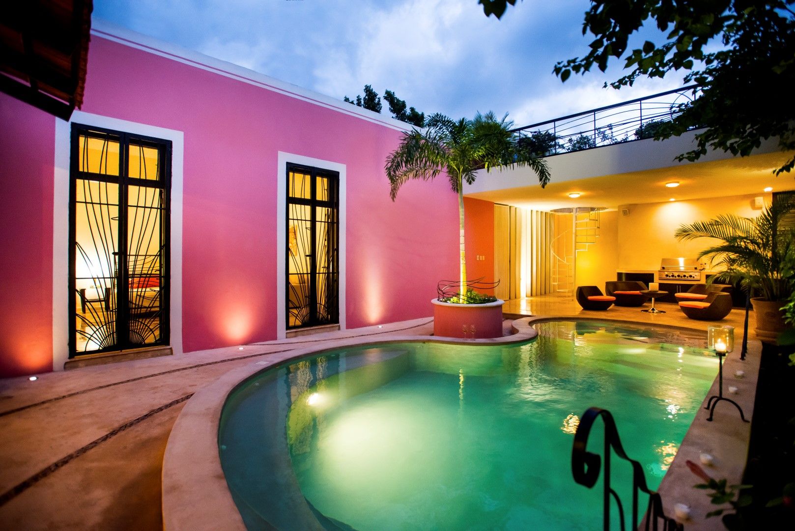 Patio Rosado Taller Estilo Arquitectura Modern Pool