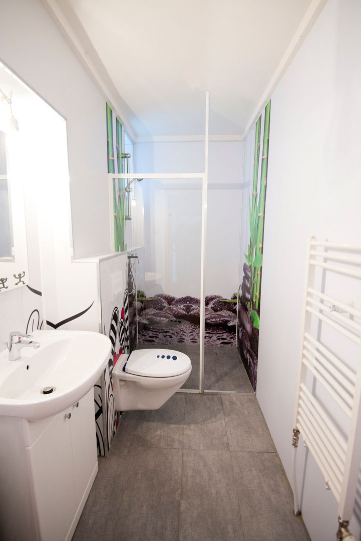 Bodengleiche Duschkabine mit dreiseitiger Duschrückwand Schön und Wieder Bathroom Decoration