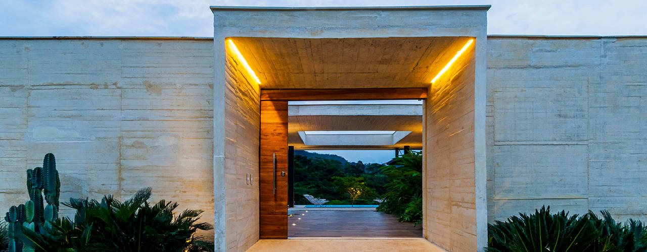 Acceso Arquitectura en Estudio Modern Houses Concrete