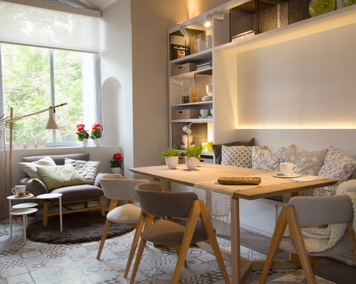 Vista mueble comedor Estudio de iluminación Giuliana Nieva Modern Dining Room