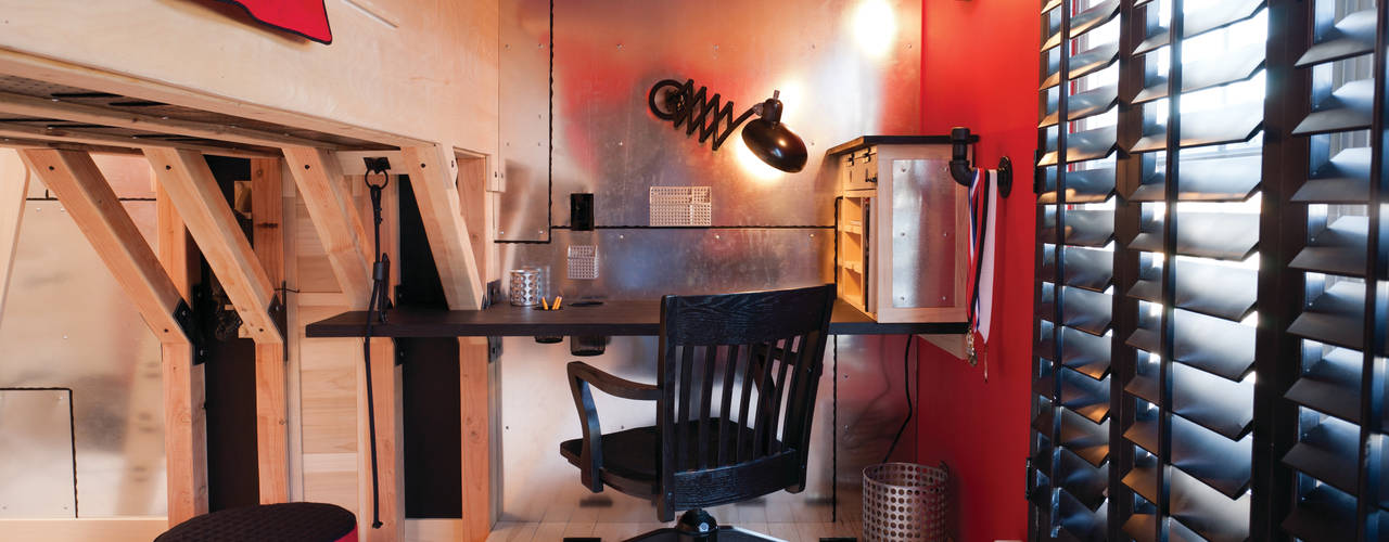 Creative/Active Boy's Room Adaptiv DC Boys Bedroom Wood Wood effect boy's room, boy, bedroom, loft, armoire, desk