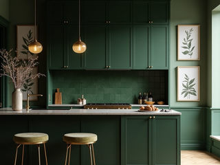 Deep green kitchen, Desirée Vaquier_homify Desirée Vaquier_homify Kitchen units