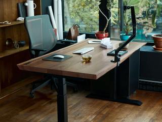 EA20250819-23935 Press profile homify Apartment Furniture, Desk, Office chair, Computer desk, Writing desk, Chair, Computer monitor, Wood stain, Hardwood, Peripheral