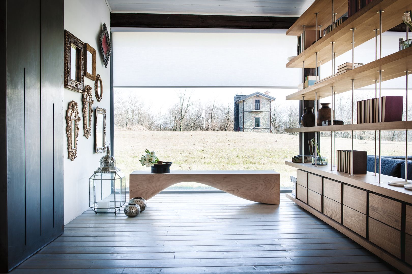 Curve Bench design Brodie Neill Riva1920 Modern Living Room Solid Wood Multicolored