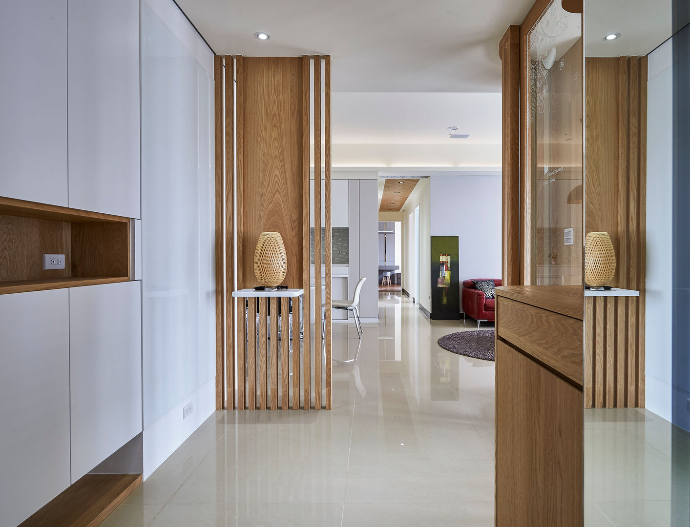 南港大同璽苑徐宅, 舍子美學設計有限公司 舍子美學設計有限公司 Modern Corridor, Hallway and Staircase