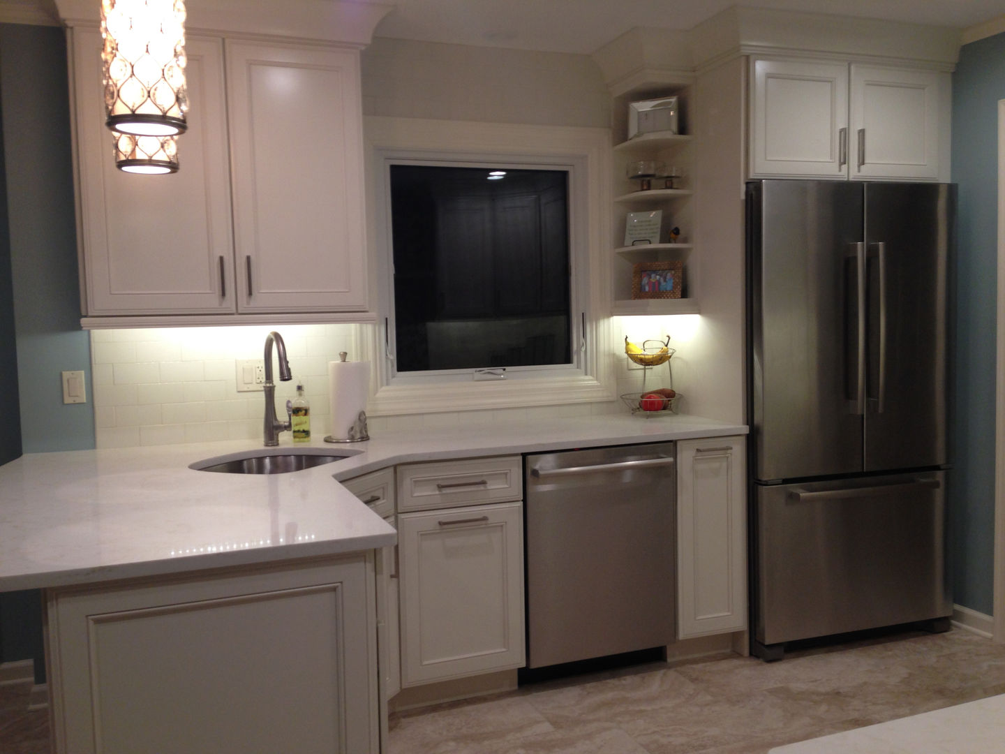 Transitional White Shore Kitchen Kitchen Krafter Design/Remodel Showroom Kitchen Kitchen,Kitchen Design,Kitchen Remodel,Cabinetry,Quartz Countertops,Transitional White Kitchen,Kitchen & Bath,Pendant Lighting