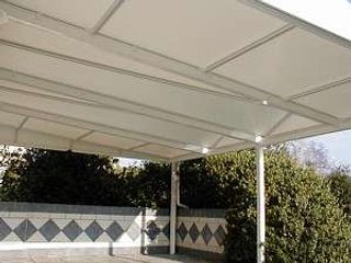 Terrassenüberdachung CASADINO Textile Architektur Balcony Shade, Awning, Outdoor Structure, Canopy, Pergola, Building material, Daylighting