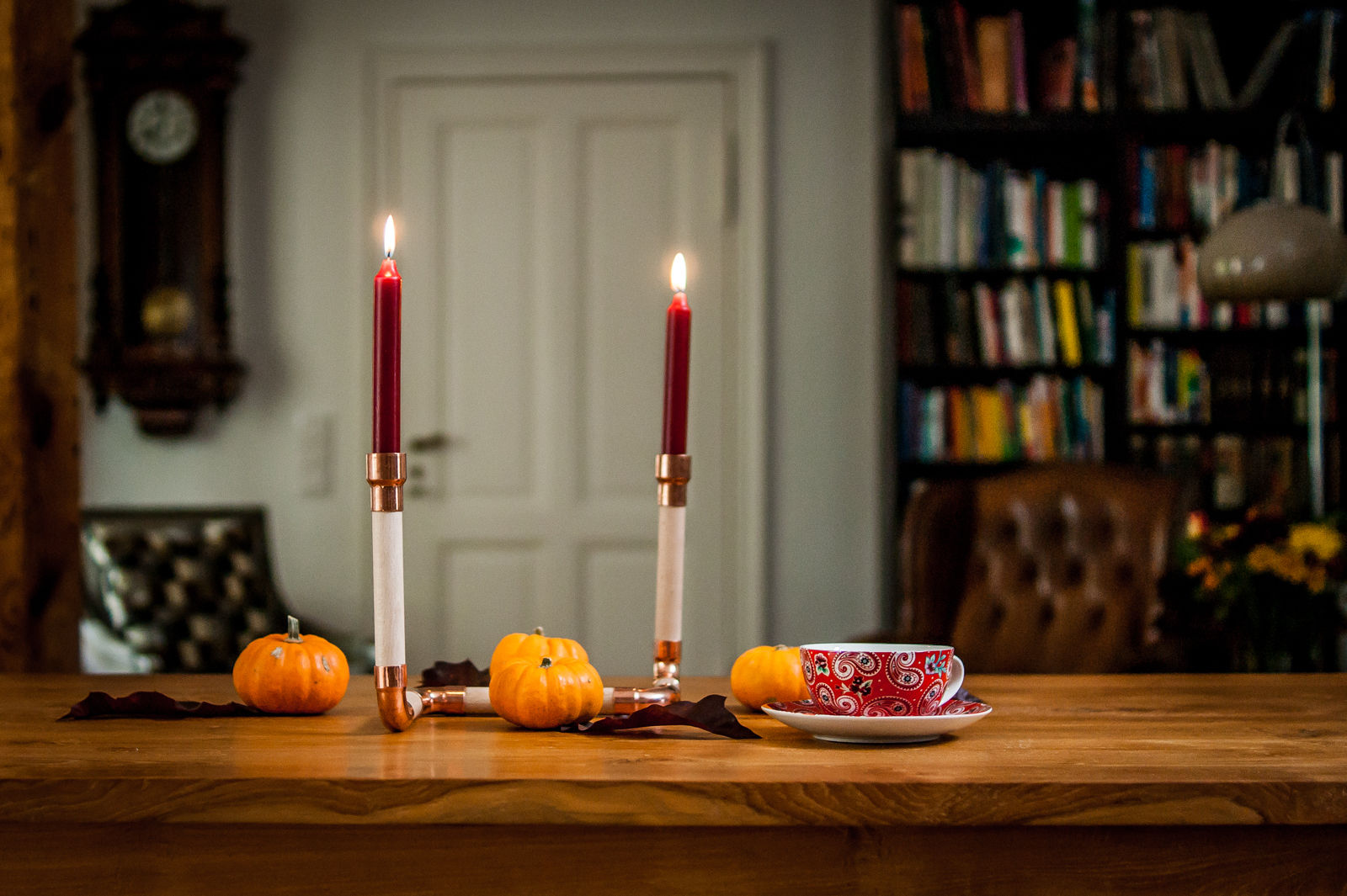 DIY Kupfer und Holz Kerzenhalter, 123 Voilà 123 Voilà Minimalist house Accessories & decoration