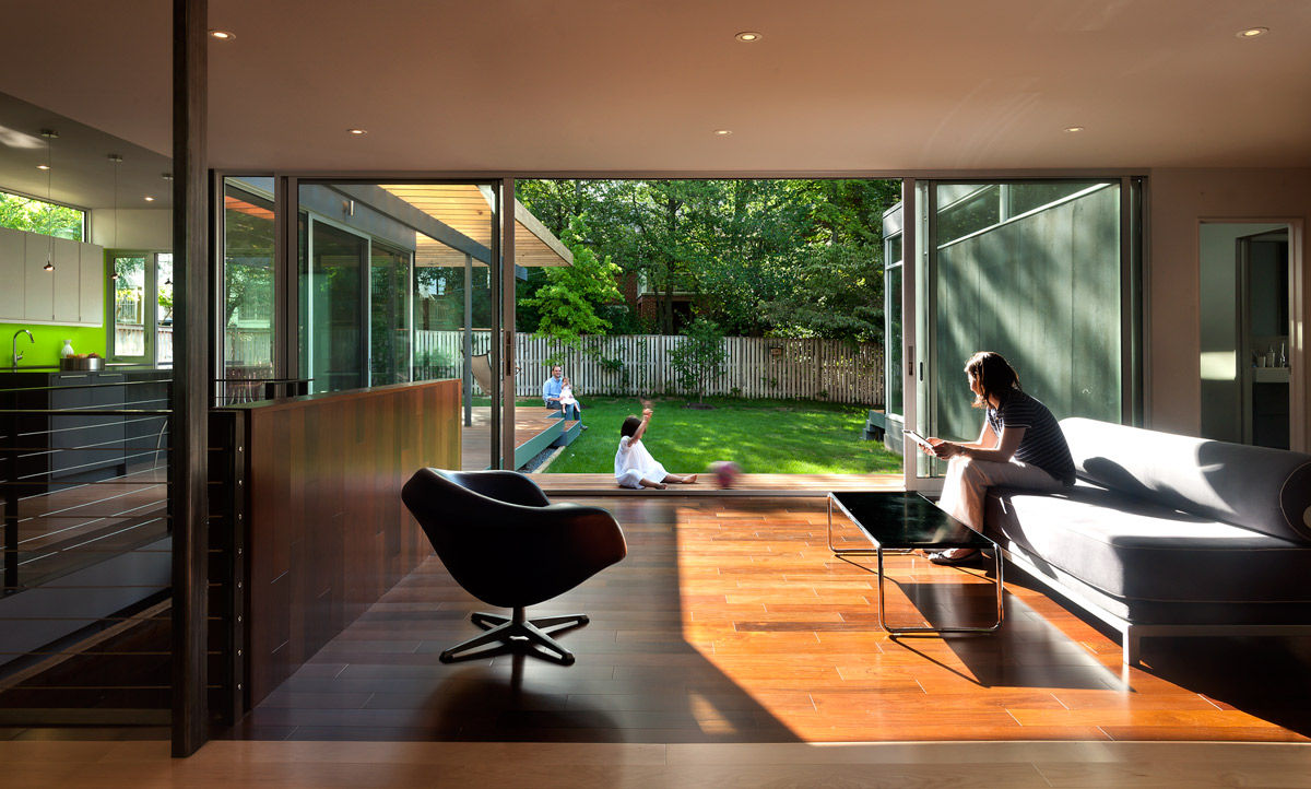 Casa Abierta, KUBE architecture KUBE architecture Modern Living Room