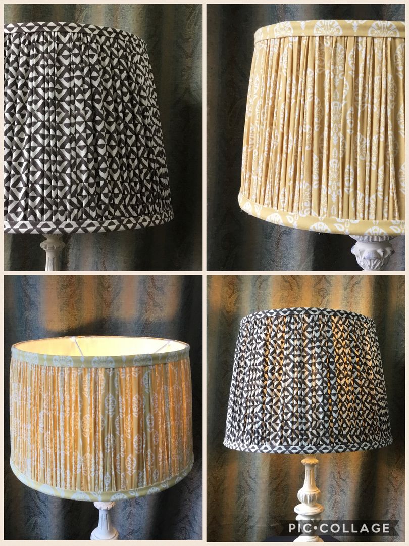 Bespoke frames in printed cottons Silkworm & Cottontails T/A C R P Interiors Ltd Modern Living Room Cotton Red Lighting