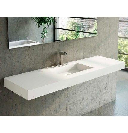 Lavabo de Corian® SQUARE con Encimera a medida. homify Modern Bathroom Sinks