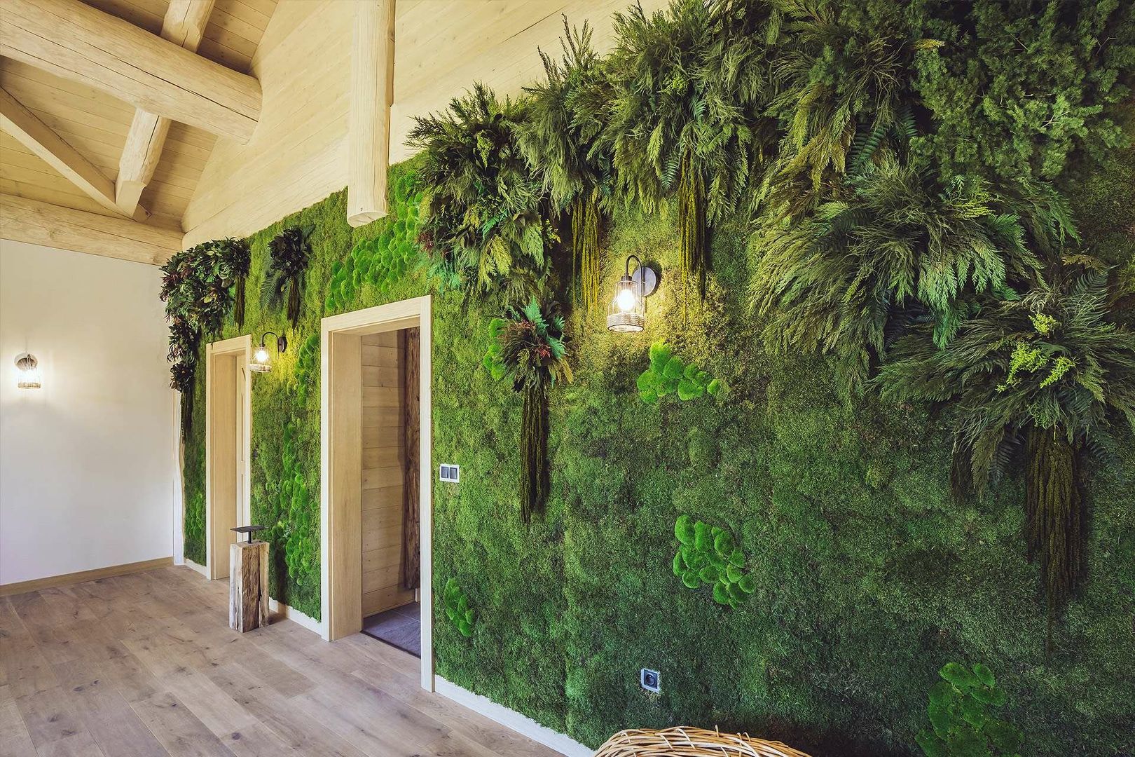 Pflanzenwand aus konservierten Pflanzen & Islandmoos | naturewalls® naturewalls® Commercial spaces Offices & stores