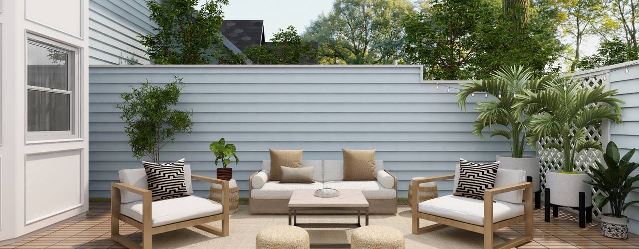 Beautiful areas of your dream home Press profile homify Interior garden Property, Furniture, Building, Plant, Window, Comfort, Shade, Wood, Interior design, Flooring