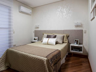 Apartamento Chácara Klabin (SP), Amanda Pinheiro Design de interiores Amanda Pinheiro Design de interiores Modern Bedroom