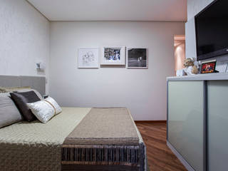 Apartamento Chácara Klabin (SP), Amanda Pinheiro Design de interiores Amanda Pinheiro Design de interiores Modern Bedroom