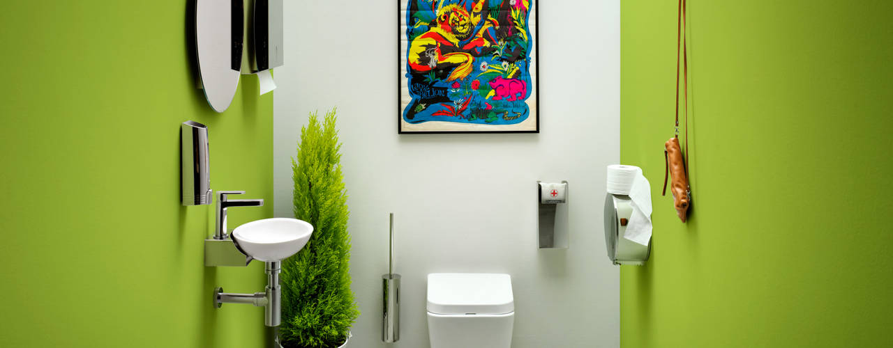 THE TOILET homify Eclectic style bathroom Apparecchio idraulico,Proprietà,Sedile del water,Pianta,Gabinetto,Viola,Bagno,Tessile,Interior design,Lavandino del bagno